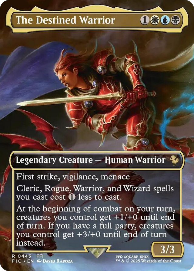 0443 The Destined Warrior (Borderless) R Commander: FINAL FANTASY