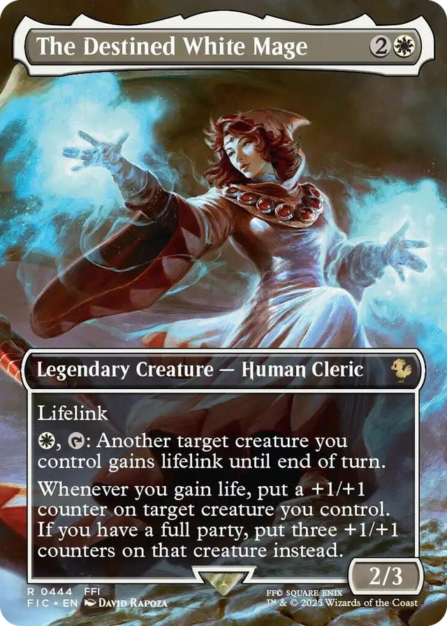 0444 The Destined White Mage (Borderless) R Commander: FINAL FANTASY