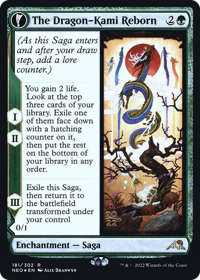 0181 The Dragon-Kami Reborn R Prerelease Cards