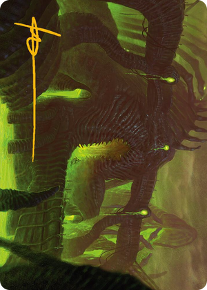 0058 The Dross Pits Art Card (Gold-Stamped Signature) S Art Series: Phyrexia: All Will Be One