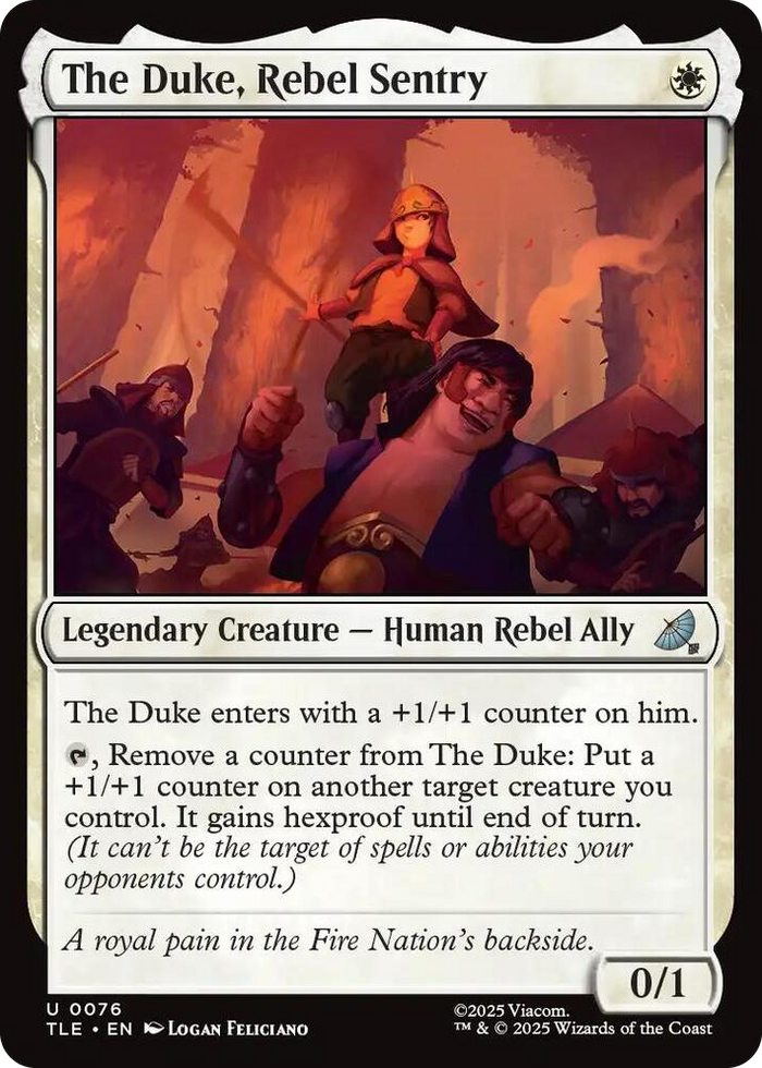 The Duke, Rebel Sentry #76 U - The Last Airbender: Eternal-Legal Pokemon card