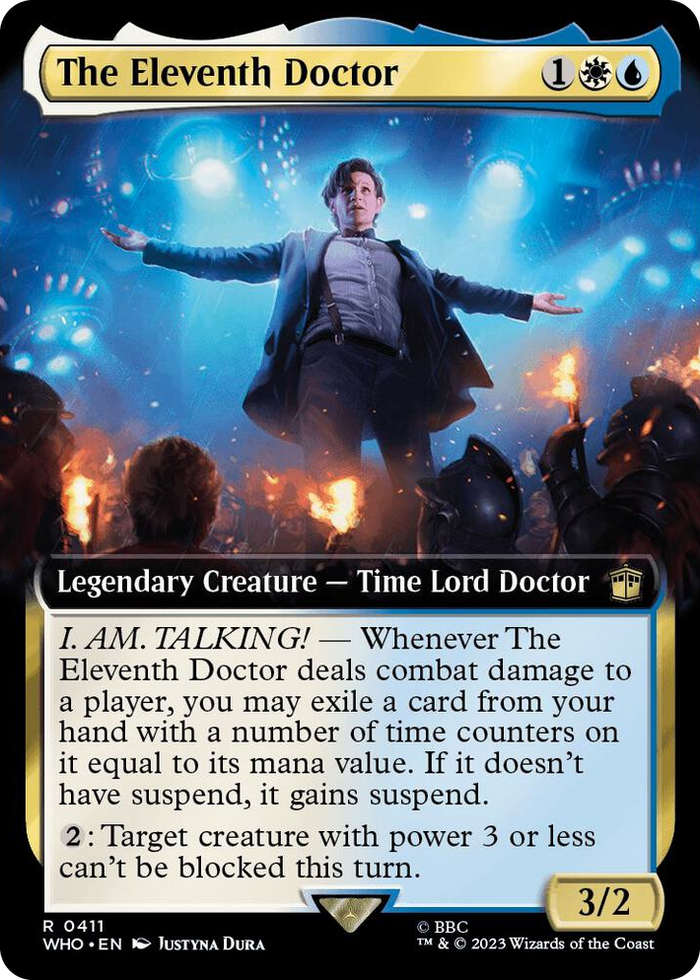 The Eleventh Doctor (Extended Art) #411 R - Universes Beyond: Doctor Who Pokemon card