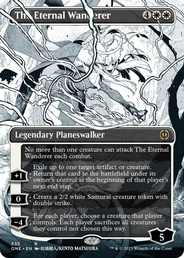 The Eternal Wanderer (Borderless) #335 R - Phyrexia: All Will Be One Pokemon card