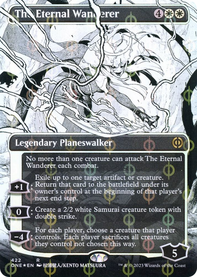 0422 The Eternal Wanderer (Borderless) (Step-and-Compleat Foil) R Phyrexia: All Will Be One