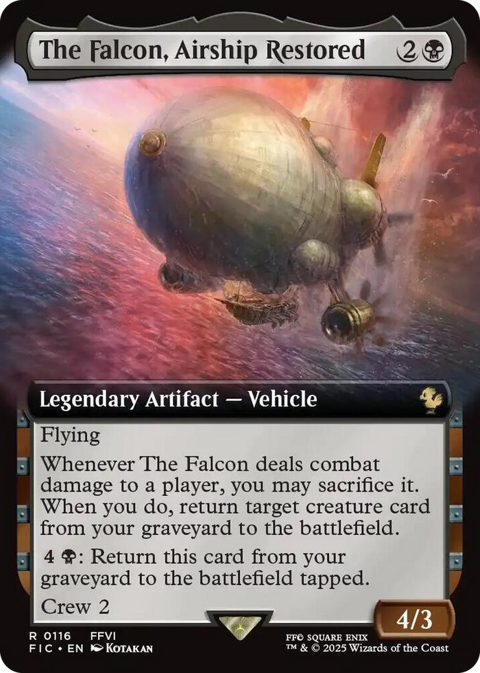 The Falcon, Airship Restored (Extended Art) #116 R - Commander: FINAL FANTASY Pokemon card