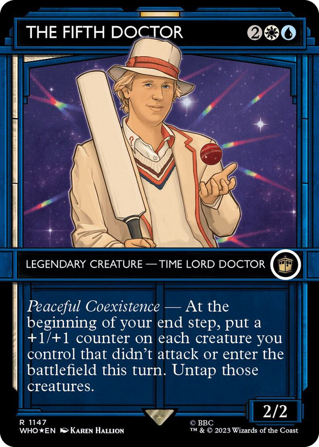 1147 The Fifth Doctor (Showcase) (Surge Foil) R Universes Beyond: Doctor Who