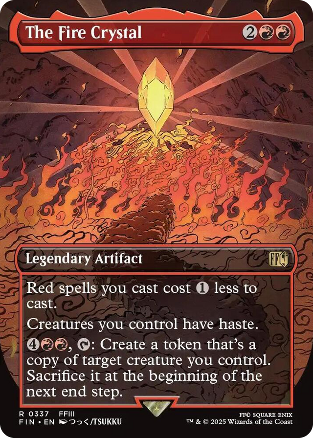 0337 The Fire Crystal (Borderless) R FINAL FANTASY