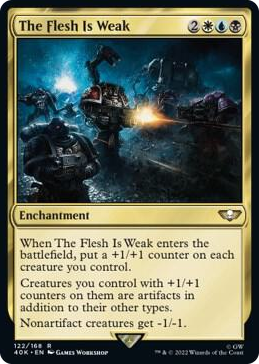 0122 The Flesh Is Weak (Surge Foil) R Universes Beyond: Warhammer 40,000