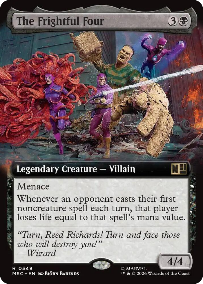 The Frightful Four (Extended Art) #349 R - Commander: Marvel Super Heroes Pokemon card
