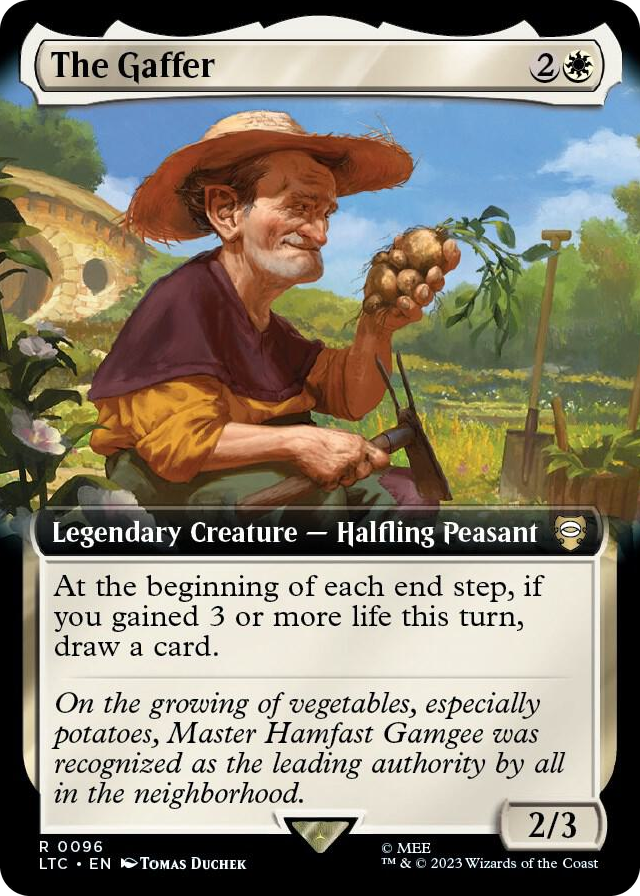 The Gaffer (Extended Art) #96 R - Commander: The Lord of the Rings: Tales of Middle-earth Pokemon card