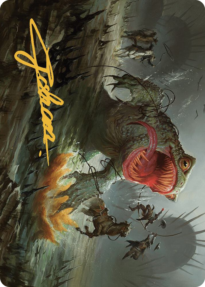 The Gitrog, Ravenous Ride Art Card (Gold-Stamped Signature) #22 S - Art Series: Outlaws of Thunder Junction Pokemon card