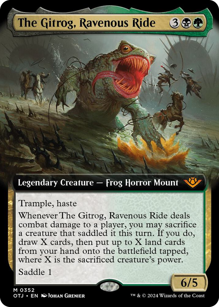 The Gitrog, Ravenous Ride (Extended Art) #352 M - Outlaws of Thunder Junction Pokemon card