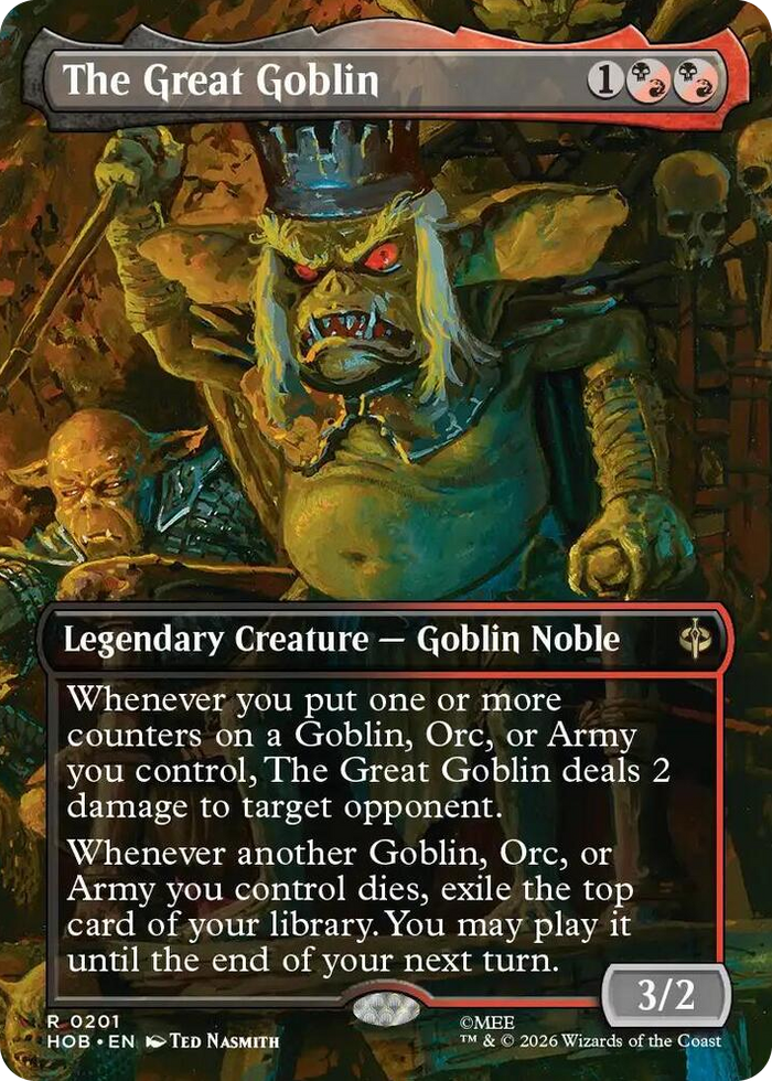 The Great Goblin (Borderless) #201 R - The Hobbit Pokemon card