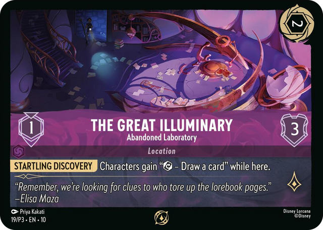 0019 The Great Illuminary - Abandoned Laboratory Promo Disney Lorcana Promo Cards