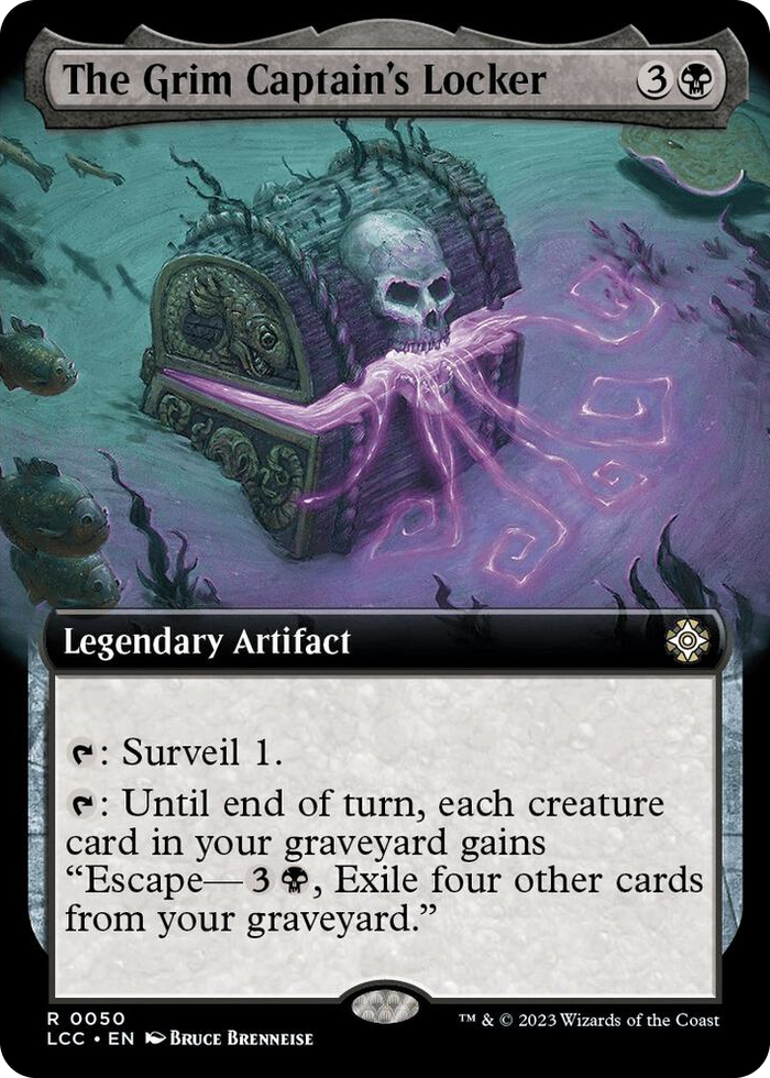 The Grim Captain's Locker (Extended Art) #50 R - Commander: The Lost Caverns of Ixalan Pokemon card