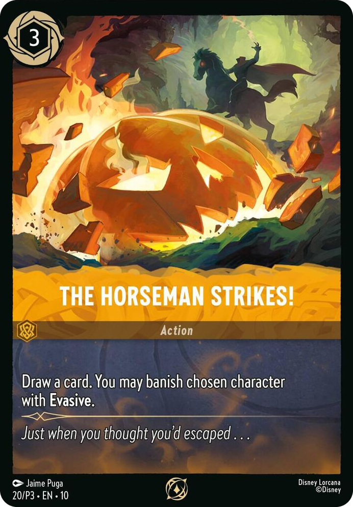 0020 The Horseman Strikes! Promo Disney Lorcana Promo Cards