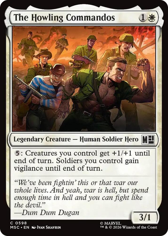 The Howling Commandos #598 C - Commander: Marvel Super Heroes Pokemon card