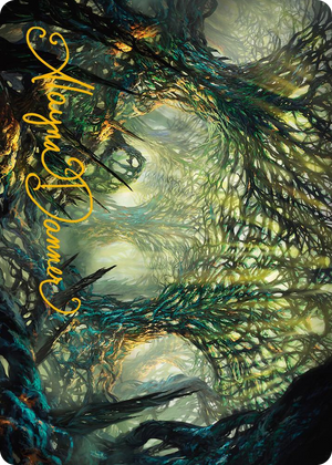 0060 The Hunter Maze Art Card (Gold-Stamped Signature) S Art Series: Phyrexia: All Will Be One