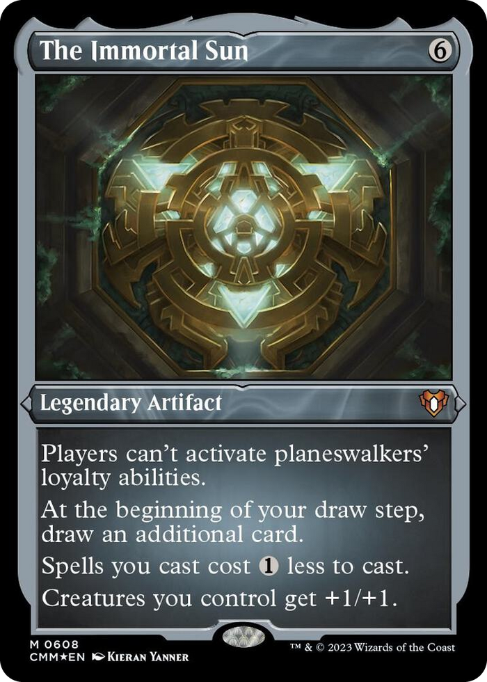 The Immortal Sun (Foil Etched) #608 M - Commander Masters Pokemon card