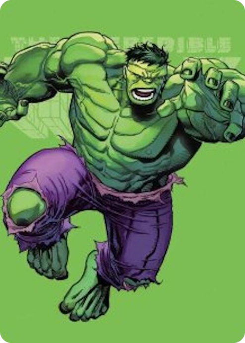 The Incredible Hulk Art Card #28 S - Art Series: Marvel Super Heroes Pokemon card