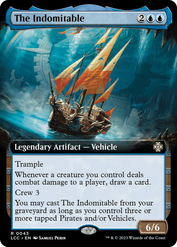 The Indomitable (Extended Art) #43 R - Commander: The Lost Caverns of Ixalan Pokemon card