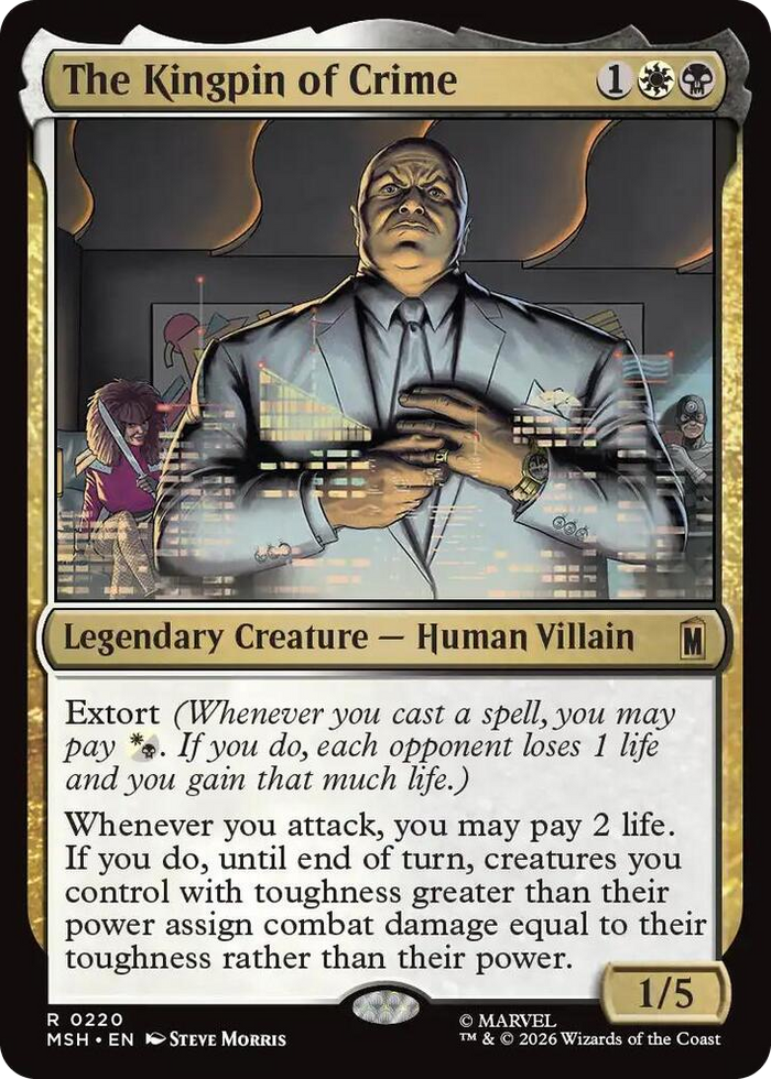 The Kingpin of Crime #220 R - Marvel Super Heroes Pokemon card