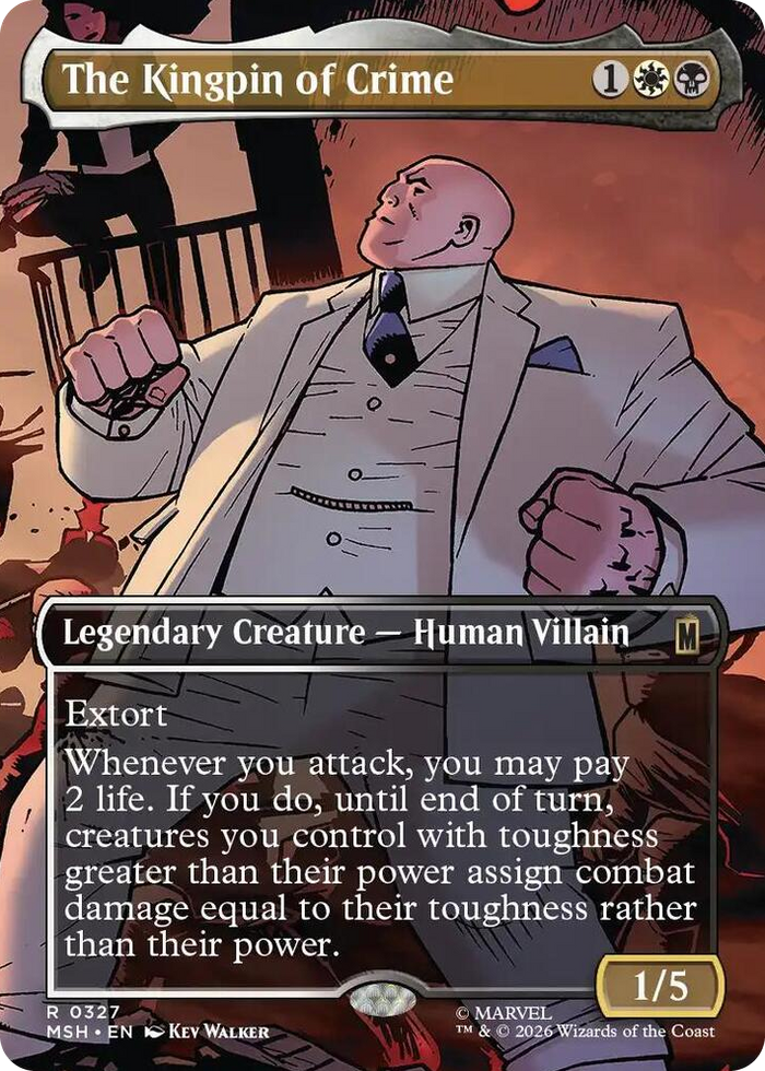 The Kingpin of Crime (Borderless) (0327) #327 R - Marvel Super Heroes Pokemon card