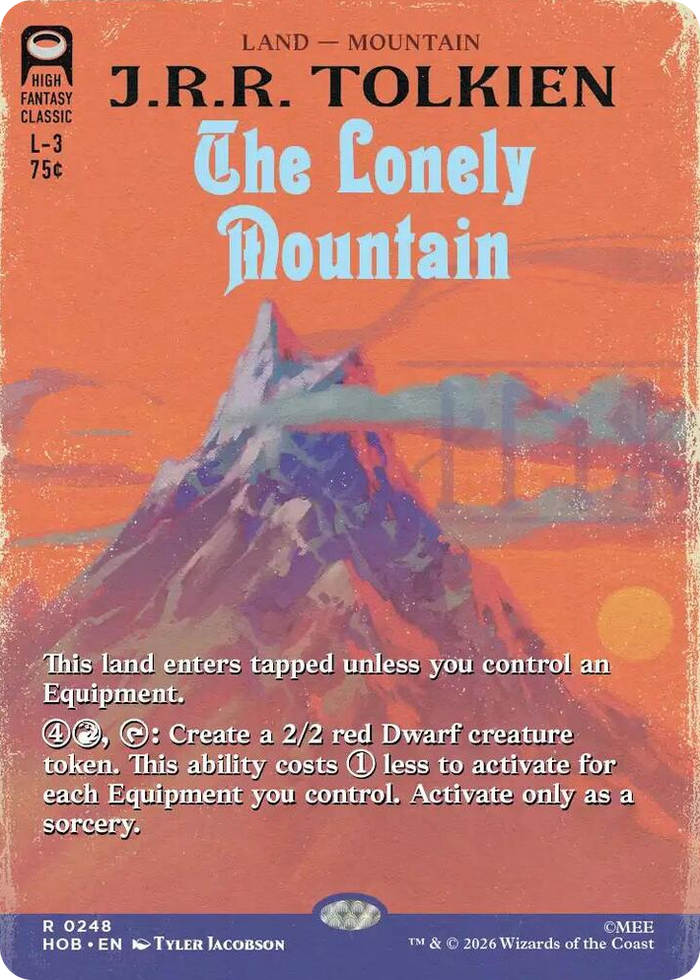 The Lonely Mountain (Borderless) #248 R - The Hobbit Pokemon card