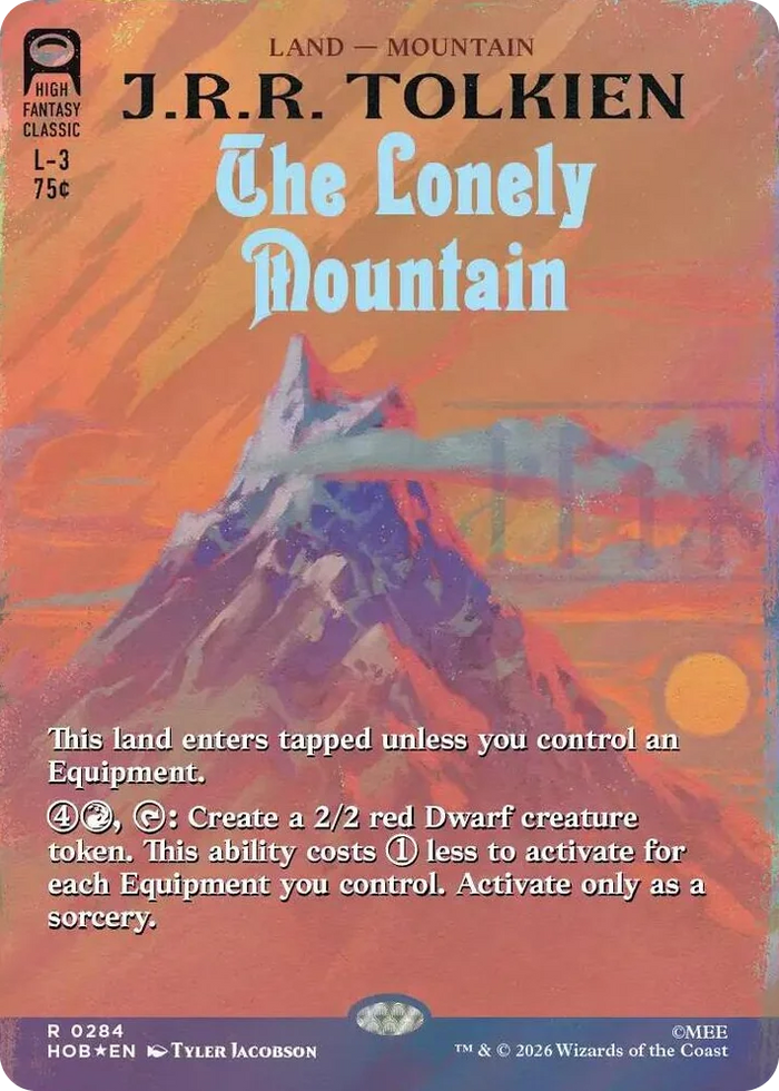 0284 The Lonely Mountain (Borderless) (Surge Foil) R The Hobbit
