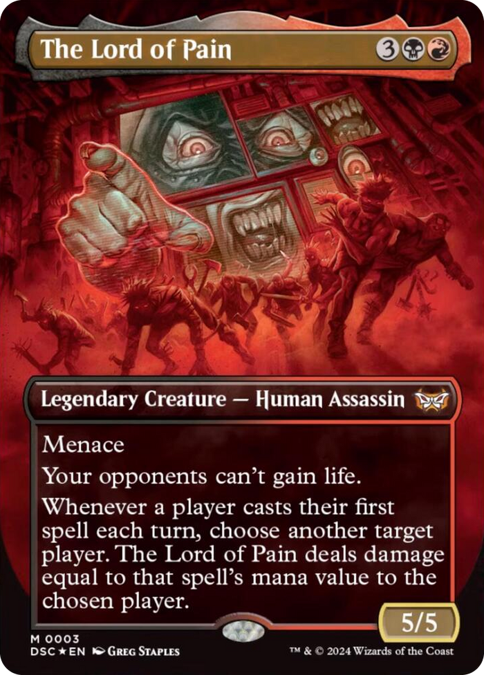 The Lord of Pain (Borderless) #3 M - Commander: Duskmourn: House of Horror Pokemon card