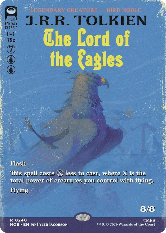 The Lord of the Eagles (Borderless) #240 R - The Hobbit Pokemon card
