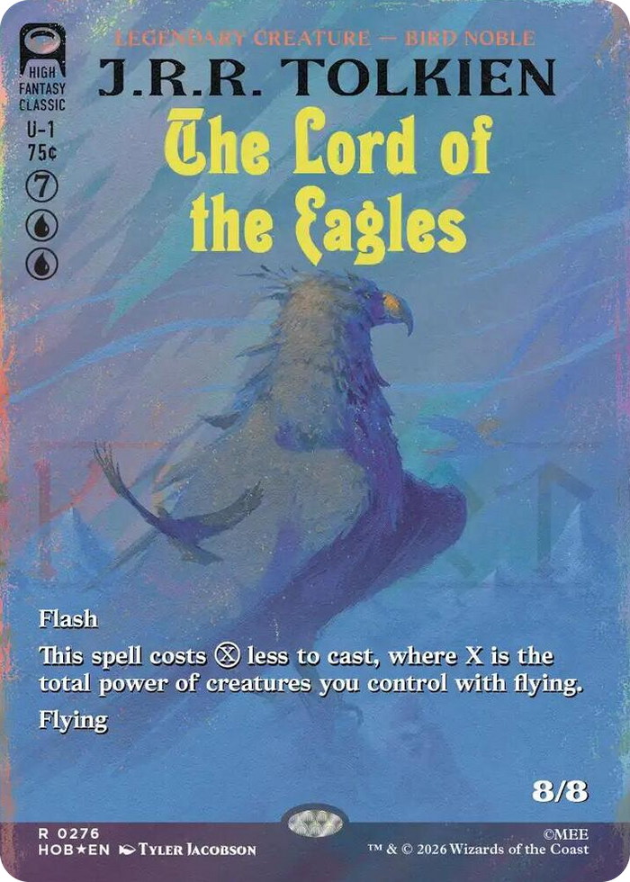The Lord of the Eagles (Borderless) (Surge Foil) #276 R - The Hobbit Pokemon card