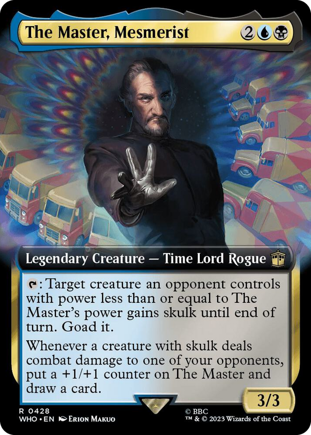 0428 The Master, Mesmerist (Extended Art) R Universes Beyond: Doctor Who