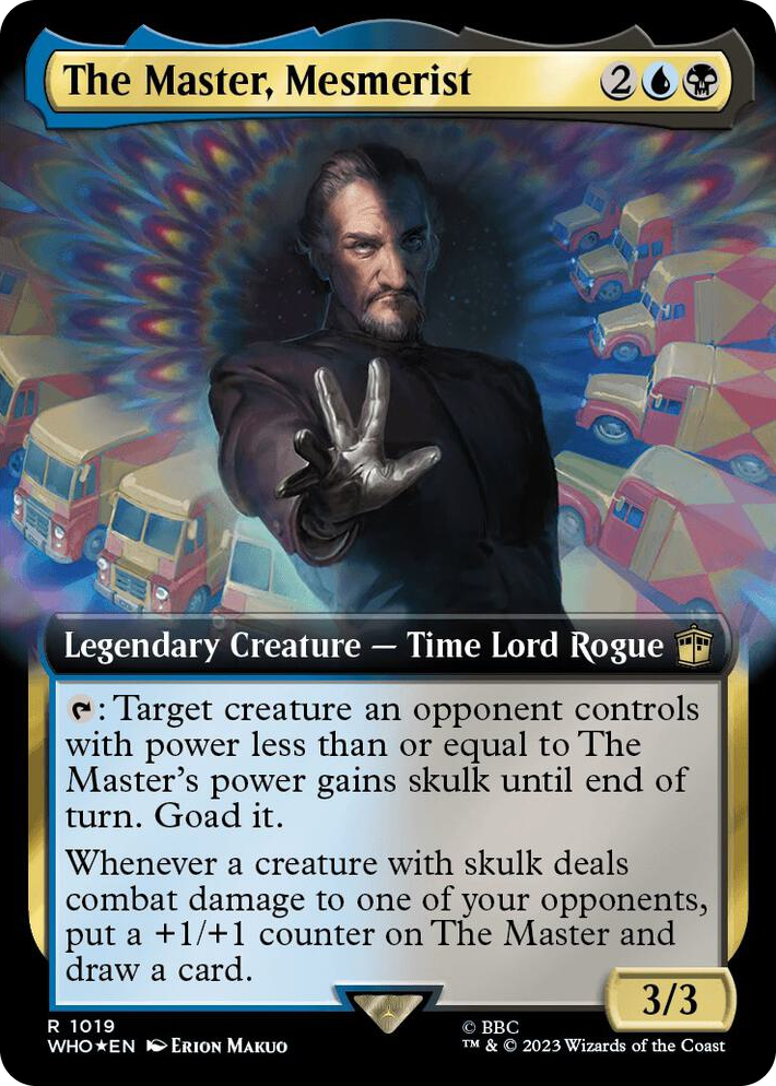 1019 The Master, Mesmerist (Extended Art) (Surge Foil) R Universes Beyond: Doctor Who