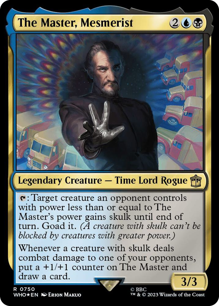 0750 The Master, Mesmerist (Surge Foil) R Universes Beyond: Doctor Who