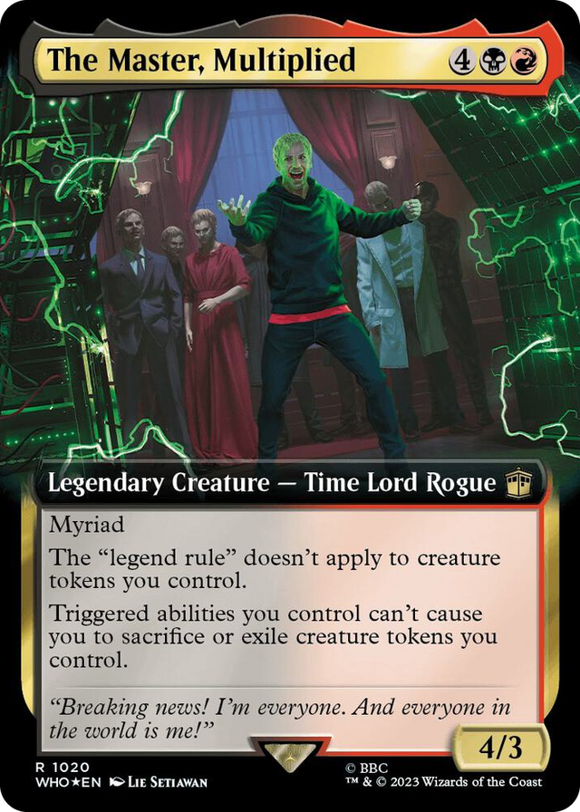 1020 The Master, Multiplied (Extended Art) (Surge Foil) R Universes Beyond: Doctor Who