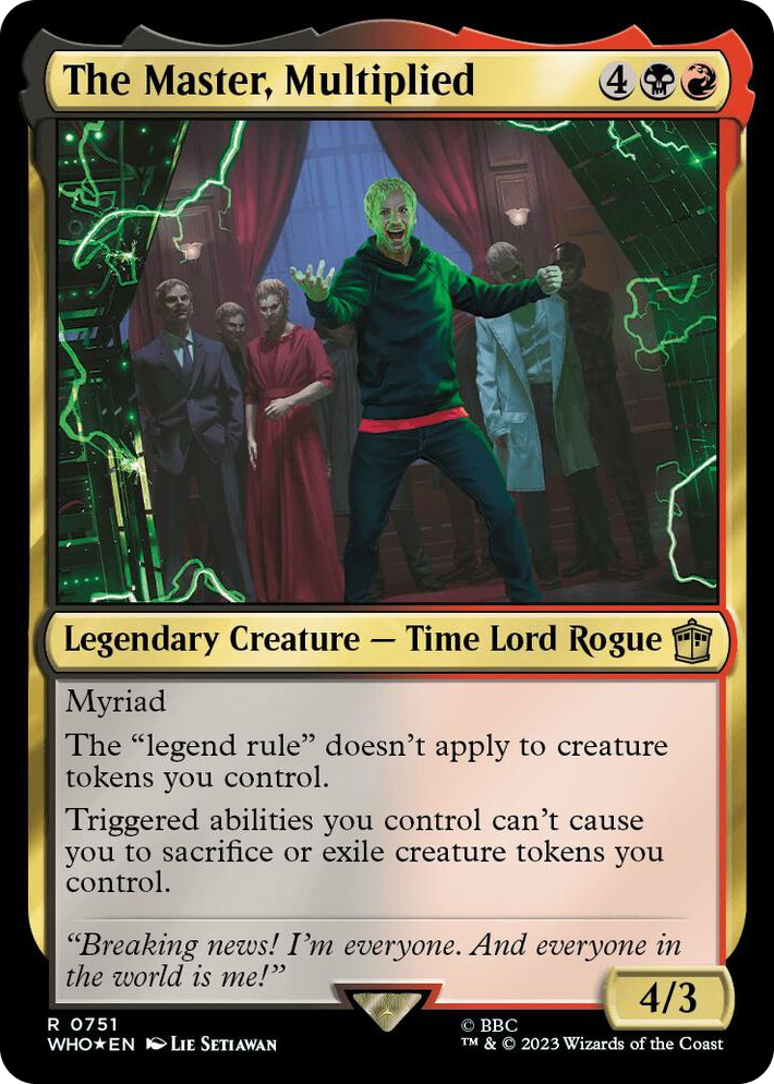 0751 The Master, Multiplied (Surge Foil) R Universes Beyond: Doctor Who