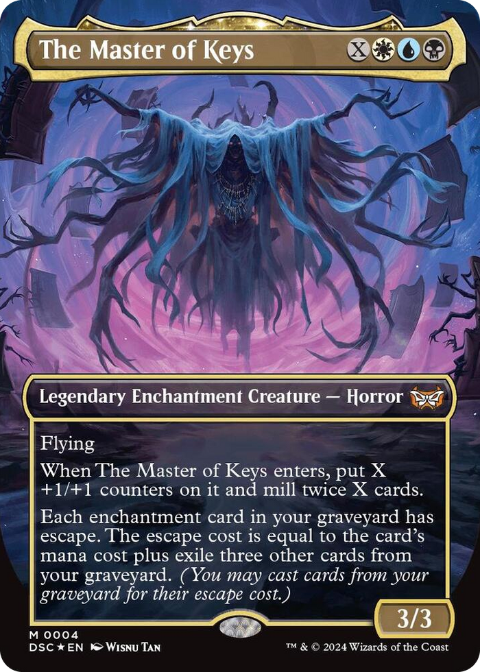 The Master of Keys (Borderless) #4 M - Commander: Duskmourn: House of Horror Pokemon card