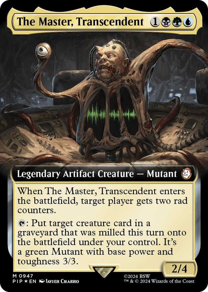 0947 The Master, Transcendent (Extended Art) (Surge Foil) M Universes Beyond: Fallout