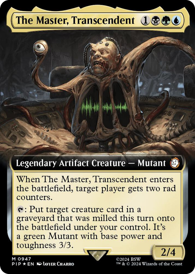 0947 The Master, Transcendent (Extended Art) (Surge Foil) M Universes Beyond: Fallout