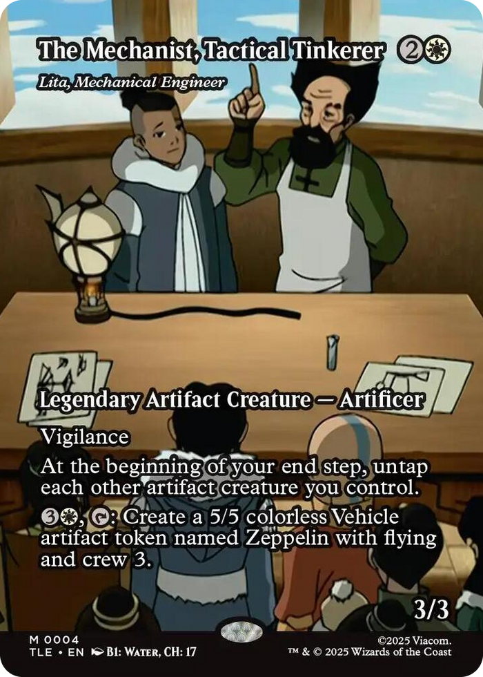 The Mechanist, Tactical Tinkerer - Lita, Mechanical Engineer (Borderless) #4 M - The Last Airbender: Eternal-Legal Pokemon card