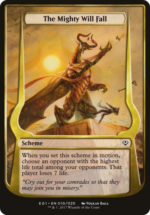 0015 The Mighty Will Fall (Archenemy: Nicol Bolas) C Oversize Cards