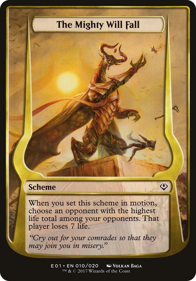 0015 The Mighty Will Fall (Archenemy: Nicol Bolas) C Oversize Cards