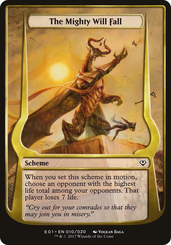 0015 The Mighty Will Fall (Archenemy: Nicol Bolas) C Oversize Cards