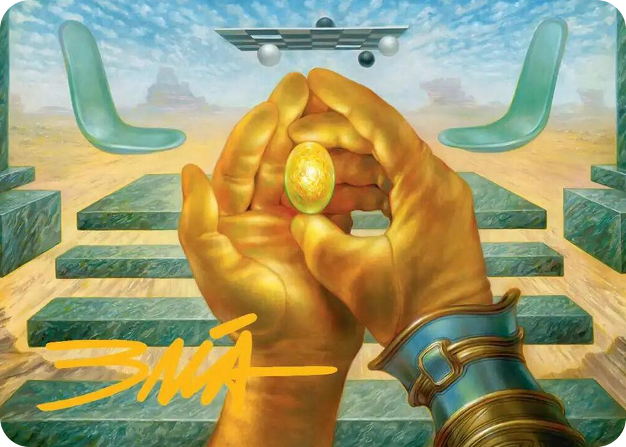 0003 The Mind Stone Art Card (Gold-Stamped Signature) S Art Series: Marvel Super Heroes