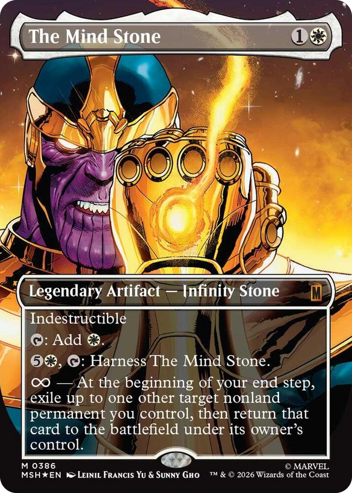The Mind Stone (Borderless) #386 M - Marvel Super Heroes Pokemon card