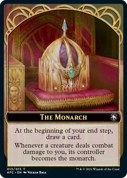 0013 The Monarch // Dragon Spirit Double-Sided Token T Commander: Adventures in the Forgotten Realms