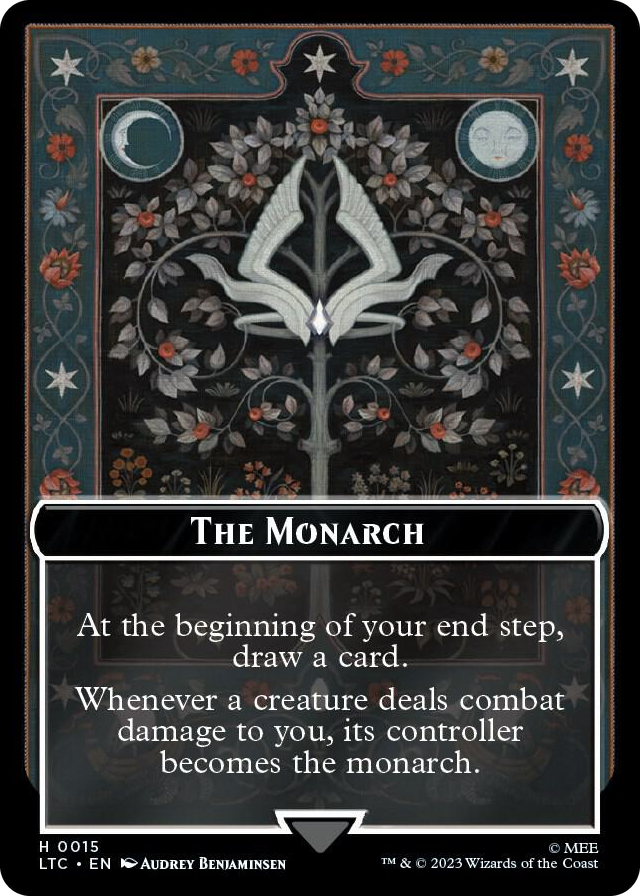 The Monarch // Treasure Double-Sided Token #15 T - Commander: The Lord of the Rings: Tales of Middle-earth Pokemon card