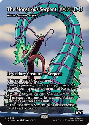 0051 The Monstrous Serpent - Koma, Cosmos Serpent (Borderless) M The Last Airbender: Eternal-Legal