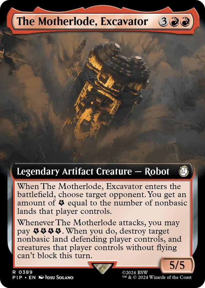0389 The Motherlode, Excavator (Extended Art) R Universes Beyond: Fallout